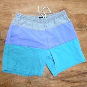 Vintage Beach Gear Colorblock Swim Shorts Multicolor 90s Medium